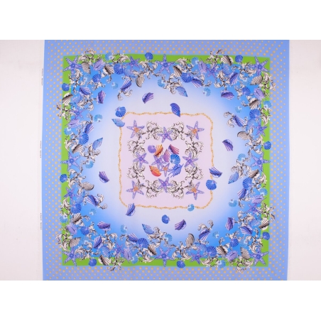 Tkanina Шовк з підписом - ракушки в стилі Dolce&Gabbana - Два кольори - Звіт!