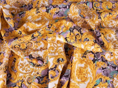 Tkanina Hedvábí s podpisem Orient ve stylu Versace - dvě barvy