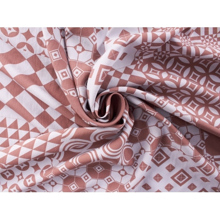 Mătăsă semnată - Geometrie 3 culori în stil Armani