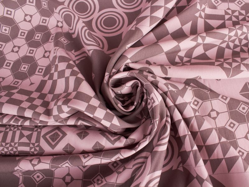 Tela de seda firmada - Geometría - colores al estilo de Armani