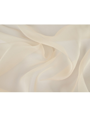 Tessuto Seta Liscia Chiffon Champagne