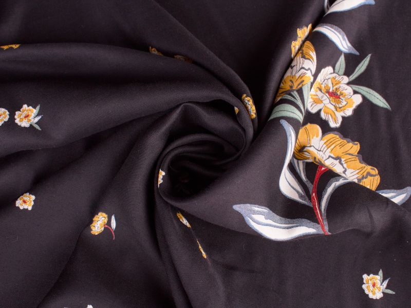 Viskózszövet Marc - Sárga virágok