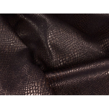 Țesătură Jacquard Python - Negru aurie