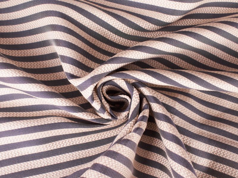 Tecido Jacquard MaxMara - Listras cinzas