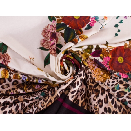 Tricot Laila - Panthère et jardin fleuri