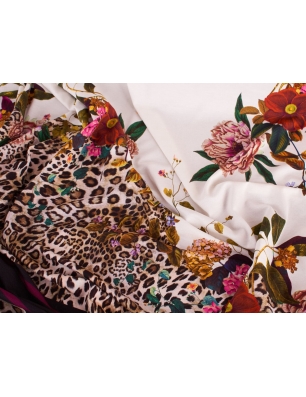 Tricot Laila - Panterprint en bloemen tuin