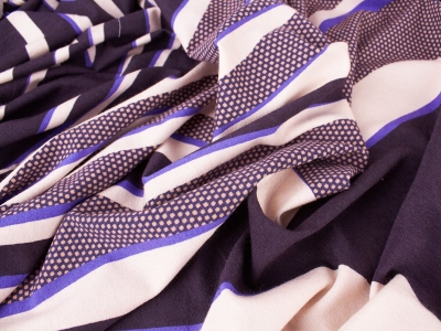 Tessuto Kant - Zebra Blu Navy