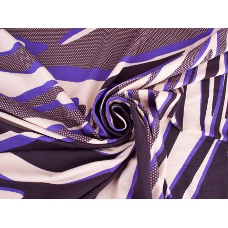 Kant knitted fabric - Navy zebra