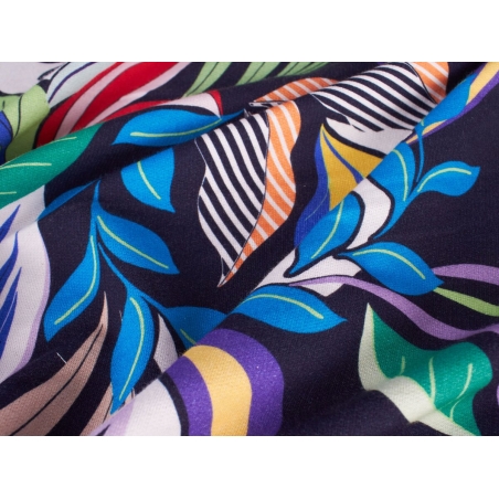 Goal knitted fabric - Exotic leaves - 2 colors
