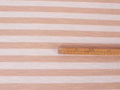 Dubbelstickad jersey Lindau - Beige ränder