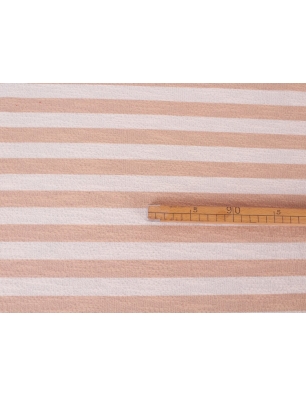 Dubbelstickad jersey Lindau - Beige ränder
