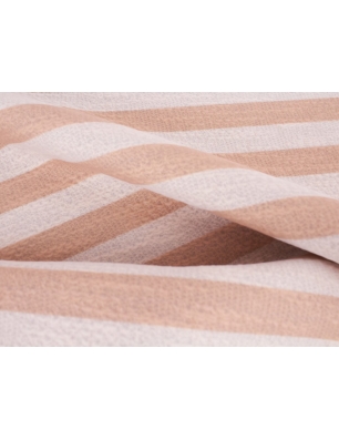 Tosidet jersey stof Lindau - Beige striber