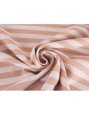 Tissu de sweat réversible Lindau - Rayures beiges
