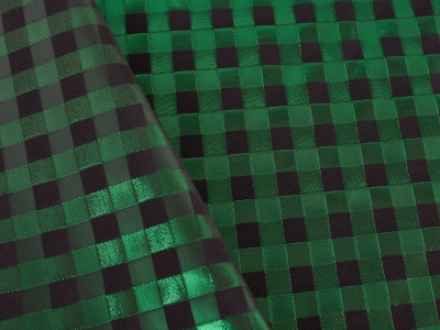 Sorella jacquard - Green checkered fabric