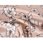 Tecido Viscose satinada Betulla - Rosas em bege
