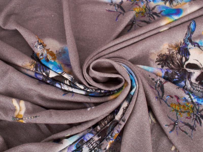 Dzianina Will - Crânes et fleurs - 2 couleurs