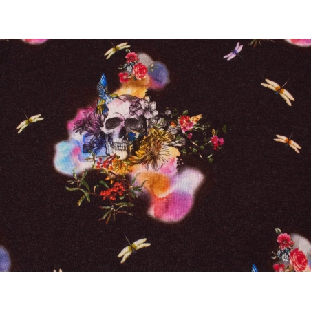 Dzianina Will - Crânes et fleurs - 2 couleurs