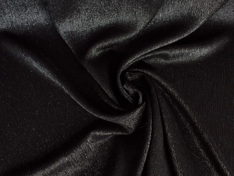 Silke Lurex - Sort Krepp