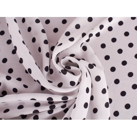 Вискоза Сенапе - Черни точки на бял фон