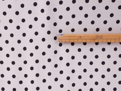 Kangas Viskoos Senape - Mustad täpid valgel taustal