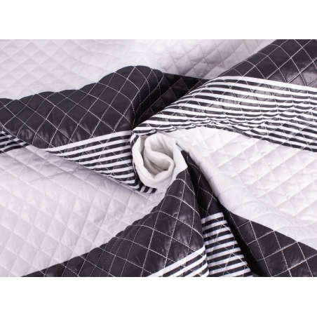 Quilt - stripes black - WHOLE PIECE