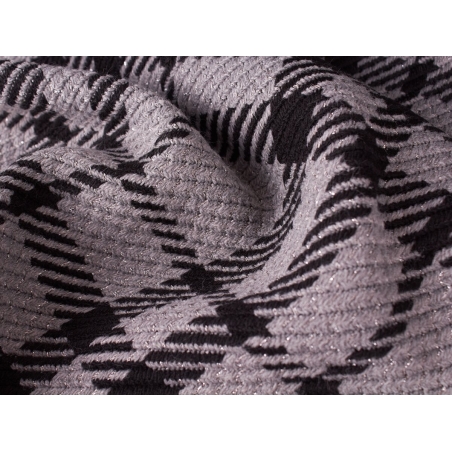 Moon Lux - Tecido para casacos em xadrez & lurex