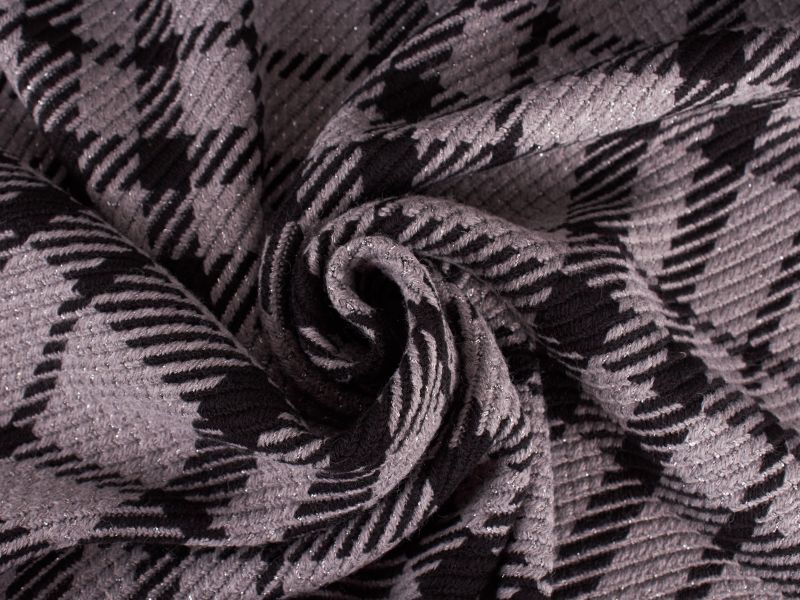 Moon Lux - Тканина для пальто в клітинку та луреx