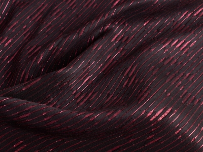 Tyg MaxMara jacquard - Vinröd och svart