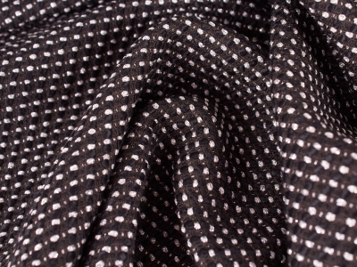 Jacquard-kangas Starlet - Musta-valkoinen kuvio