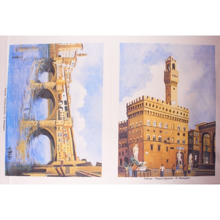 Afbeeldingen - Piazza Signoria en Ponte Vecchio - G. Medaglini