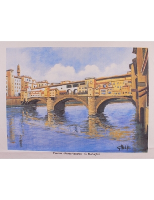 Obrazy - Piazza Signoria a Ponte Vecchio - G.Medaglini