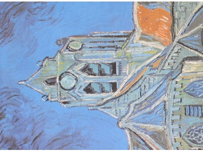 Billede - Chiesa d'Auvers - Vincent Van Gogh