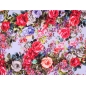 Stof Poliester materiał - Blomsterhave 3 farver