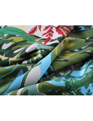 Soie signée - feuilles