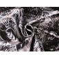 Tecido Poliester materiał - Ornamento preto e branco - Relatório