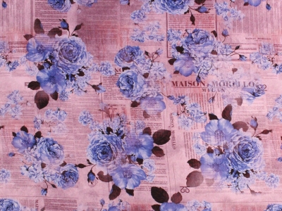 Тъкан Polisorella - Цветя на вестник.