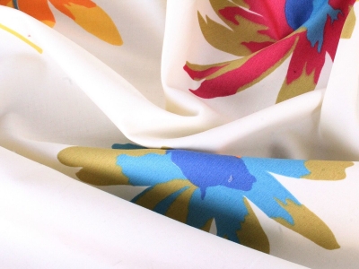 Ύφασμα Βαμβάκι Boario - Ανοιξιάτικα λουλούδια - χρώματα