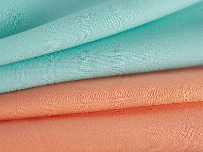 Clothing fabric - mint and peach