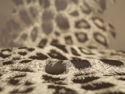 Selyem jacquard - Csíkos leopárdmintás