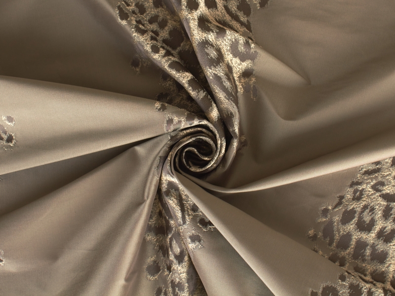 Selyem jacquard - Csíkos leopárdmintás