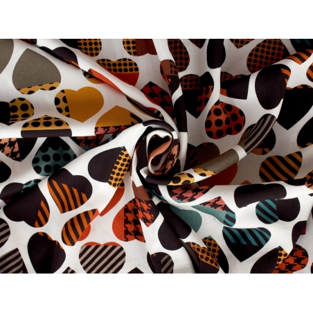Tessuto Viscosa Carmen - Cuoricini