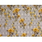 Seda firmado - Rosas amarillas en guipur - estilo Dolce&Gabbana