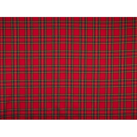 TWIST Fabric - Scottish tartan with gold thread