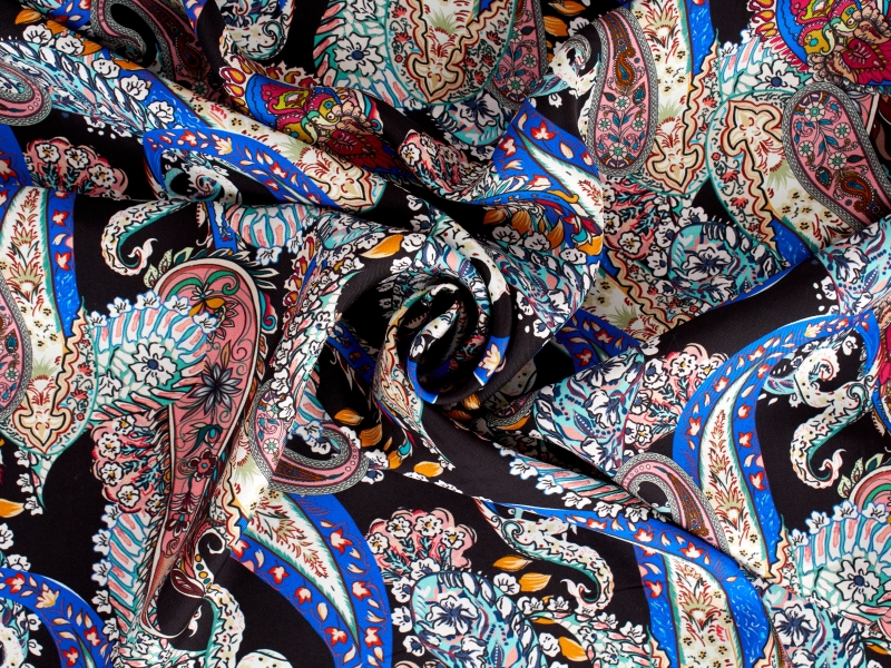 Silkkikangas allekirjoitettu - Itämainen tyyli