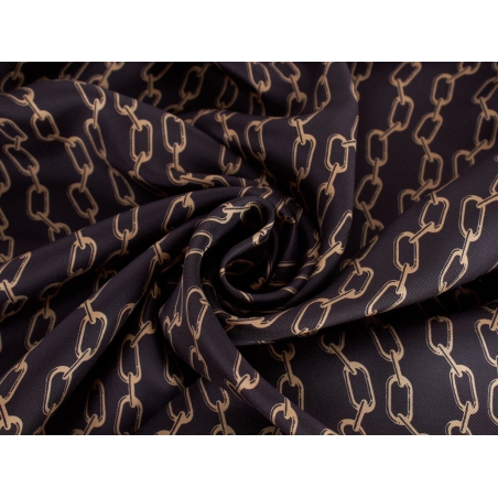 Tecido de Seda assinado - Catena d'oro - clássico no estilo Gucci