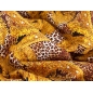 Tecido Jacquard Sorella - Ouro e estampa de pantera - no estilo Versace