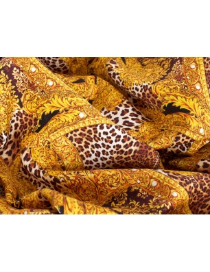 Žakárd Sorella - Arany és leopárdmintás - Versace stílusban