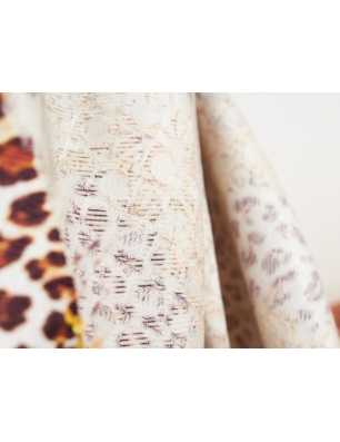 Jacquard Sorella - Or et imprimé panthère - dans le style Versace