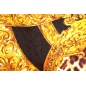 Tecido Jacquard Sorella - Ouro e estampa de pantera - no estilo Versace