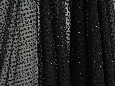 Tulle with crystals - Black Diamond